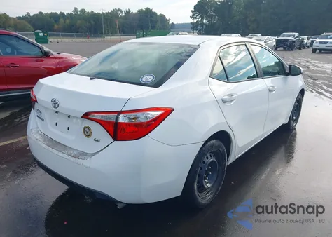2016 Toyota Corolla Le z USA, uszkodzony, nr VIN 2T1BURHE9GC620735